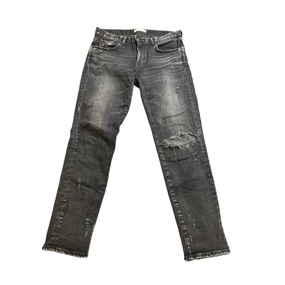 Moussy Vintage Lenwood Skinny‎ Jeans Black Distressed Pants Size 28 Womens - Picture 2 of 10